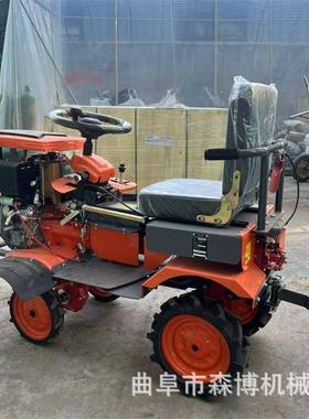 四小型乘坐式微耕机耕照明款驱电启动旋机柴油大马力地机开QVS耕