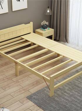 实木床折叠床人单人床1.松木床儿童床现双代米简QKB5约午休床