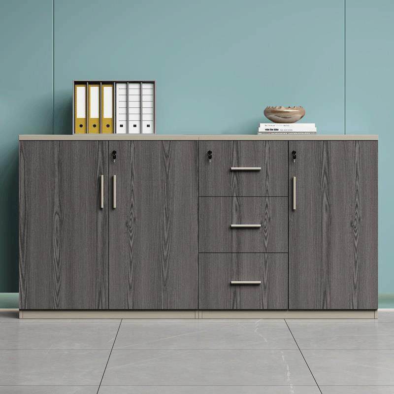 料办公子文件柜木7845质矮柜锁储柜物资柜办公室带收纳茶水柜置物