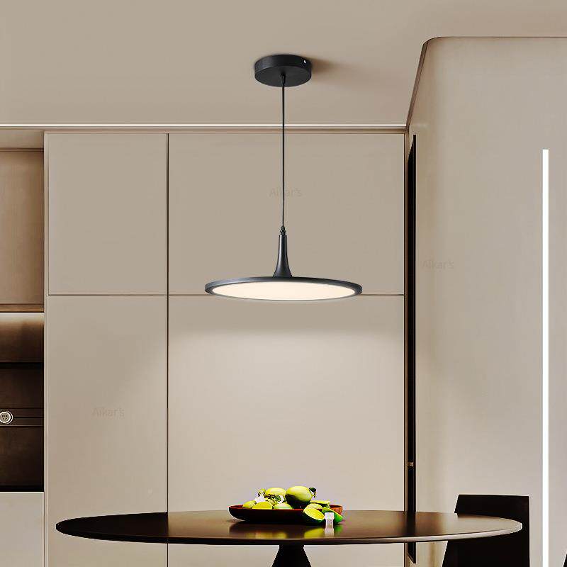 极简餐吊灯134飞圆形超薄公办室现代简约护厅眼吧台灯书房碟灯具