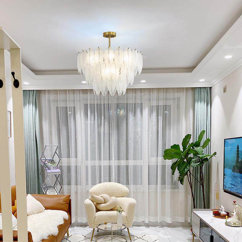 法式浪主灯17464卧房室灯玻璃吊灯现代简约漫网红水晶间客厅创意