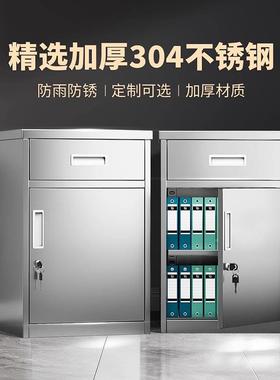 3资0ZJ-5894不锈钢矮柜室带外库工具文件料储物收纳车小柜抽屉锁