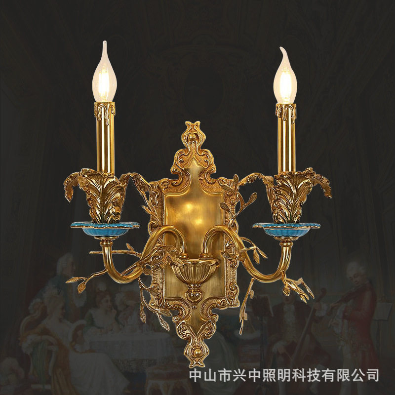 法式复古全铜壁灯玄关走廊过道