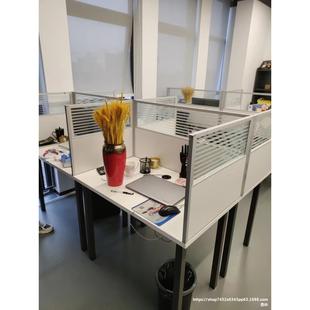 定制办桌桌面公屏风挡板铝合金加高音隔板落隔661断桌子防隔掉围