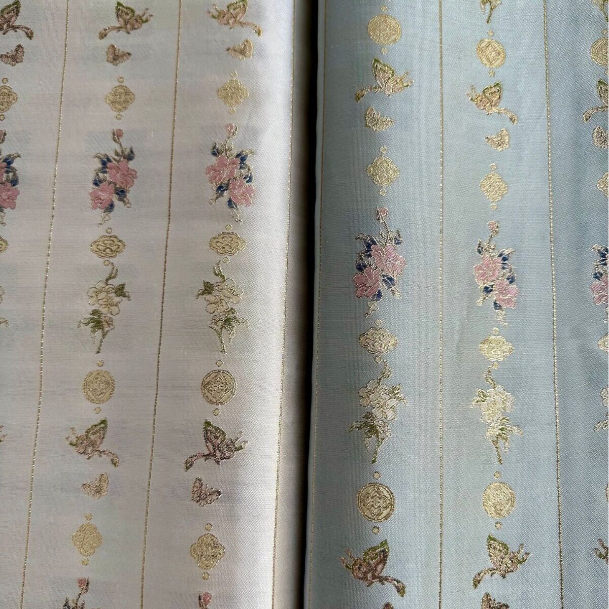 整版织金妆花眉子bjd娃衣布料衣缘领缘袖缘明制贴边汉服布料7030
