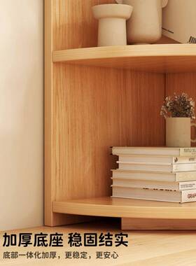 转角厅置物架墙角柜书架柜转角收纳客拐角三DTW角角柜书桌旁边侧