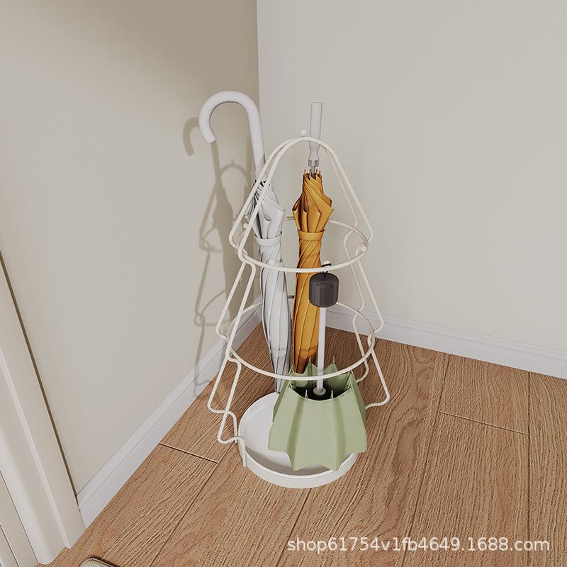 收伞纳架门口雨水家用入户挂伞架小户型不占圣诞树雨空间奶油风可