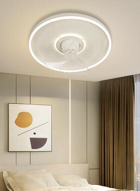 卧室风扇灯2童025新22款吸顶灯电现代简约餐厅客头厅儿隐形摇扇灯