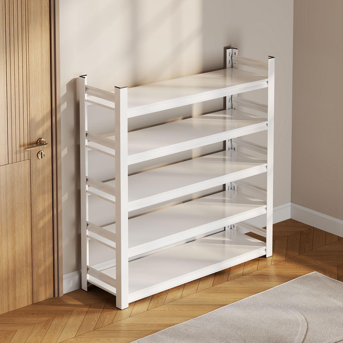 家用钢制鞋架门口落地多层置物架铁艺简易收纳架玄关入户门后鞋柜