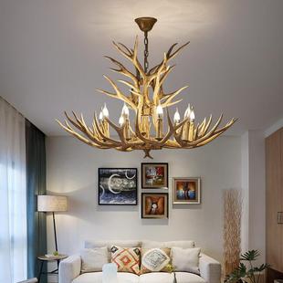 店灯具 创意吊灯餐厅民宿服装 鹿角吊灯网咖个性 复古北欧风格