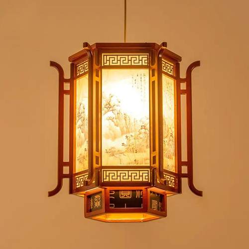 中式仿古灯笼吊灯实木古典宫灯屋檐走廊阳台茶楼餐厅户外装饰灯具