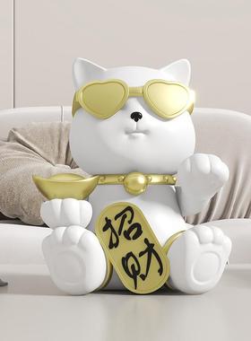 猫开业摆件门店店铺前台收银台橱窗桌面装饰品乔迁之喜礼品