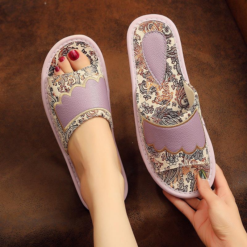 海宁高档真皮拖鞋居家夏季男女家用防滑家居牛皮不臭脚室内凉拖鞋