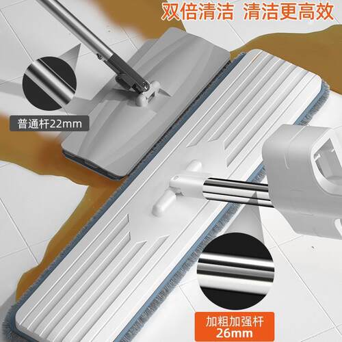 2024新款免手洗平板拖把百货用品懒人拖旋转38cm42cm拖布地拖