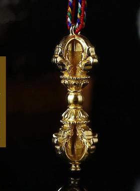 纯铜金刚杵5cm吊坠密宗法器尼泊尔工艺金刚撅挂件配饰纯铜金刚杵