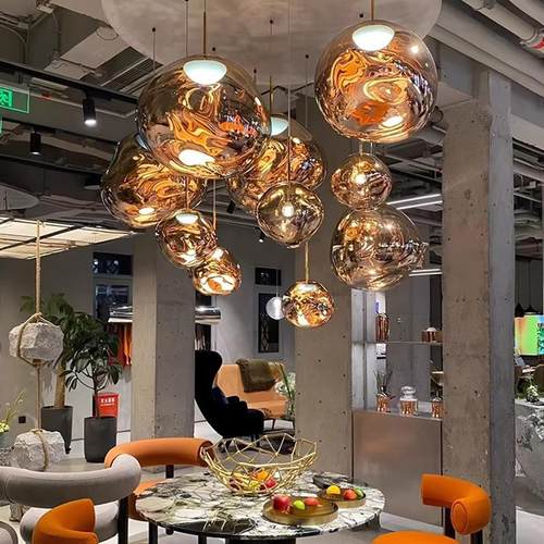 熔岩吊灯店铺商用loft复式别墅挑高客厅楼梯餐厅床头吧台餐桌灯具