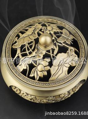 香炉家用室内熏香黄铜上香供香工具熏艾香香炉家居装饰工艺品摆件