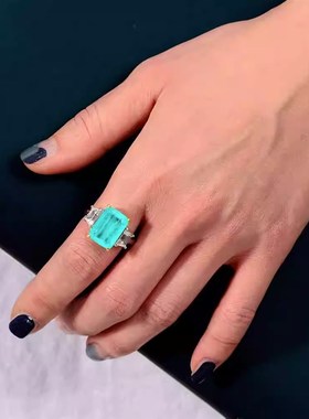 小众个性高级设计感戒子高档时尚气质显白4爪镶嵌戒指女开口可调