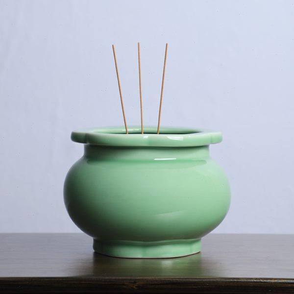 龙泉泥迹青瓷大号香薰炉寺庙供奉香炉复古线香道炉家用香插佛具,家居饰品,香薰炉,淘宝优惠券,粉丝福利购,淘宝优惠卷