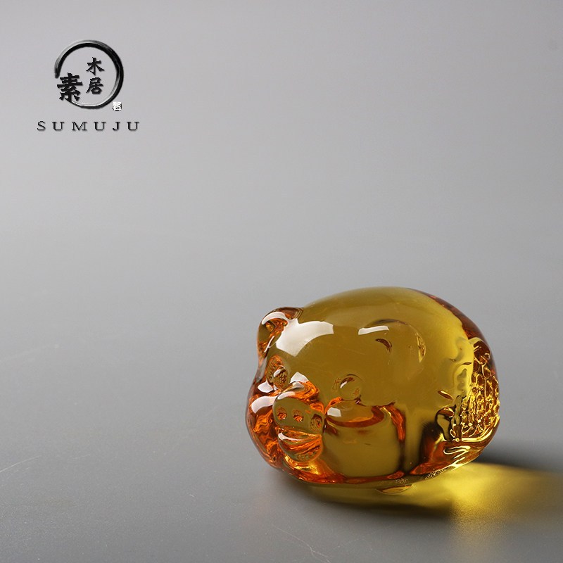 创意水晶茶宠摆件精品生肖小猪茶盘茶台茶玩功夫茶具茶道配件,餐饮具,茶宠摆件,淘宝优惠券,粉丝福利购,淘宝优惠卷