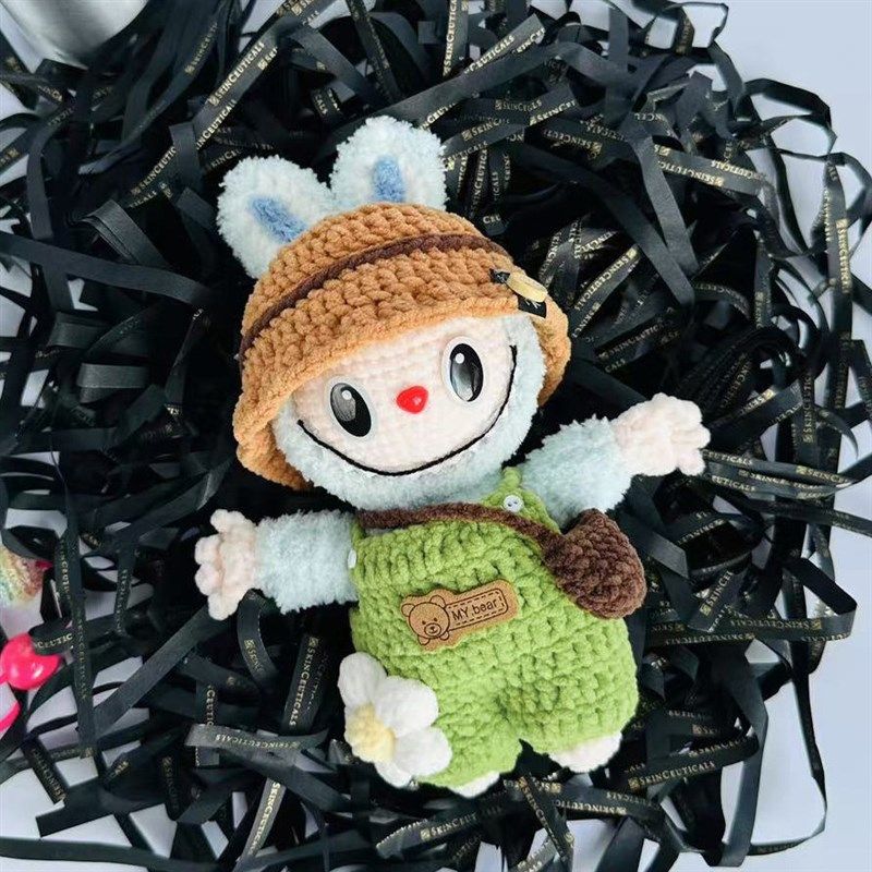 labubu玩偶挂件毛线手工钩针编织diy材料包拉布布公仔娃衣礼物勾