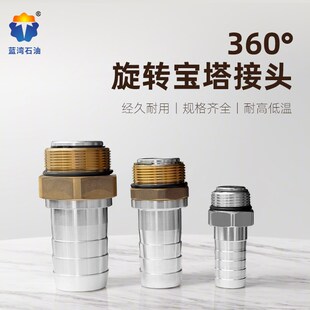 旋转宝塔接头360可旋转加油枪接头油管胶管宝塔接头1寸1.5寸2寸