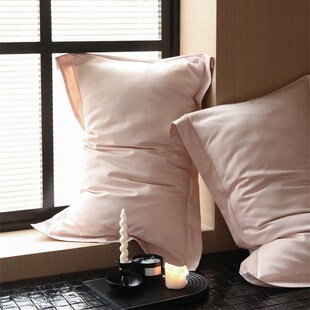 高端100支长绒棉枕套一对装 74高级简约百搭素色枕头套 纯棉全棉48