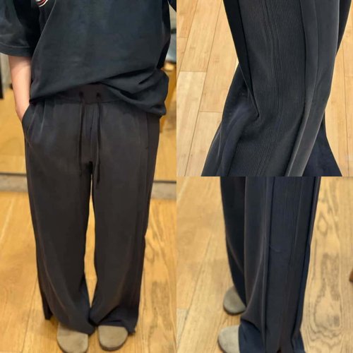 代购 lululeom Contrast-Ribbed Softstreme 罗纹开叉阔腿裤女款