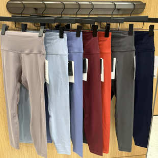 露露乐蒙Fleece系列高腰后标运动拉绒瑜伽裤 lululemon 代购