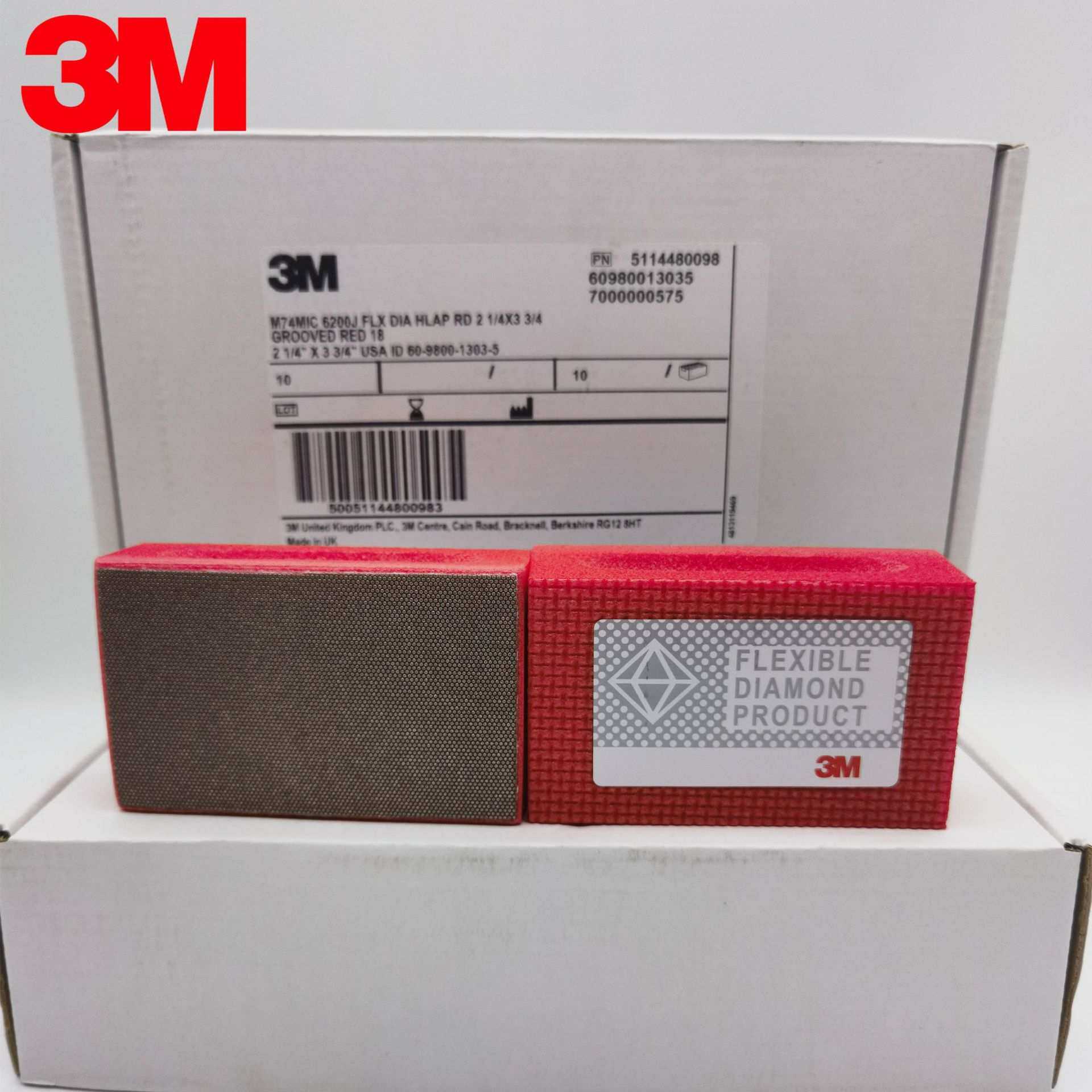 3M6200J钻石海绵块弹性钻石研磨块玻璃磨边有机版磨边金刚石砂块