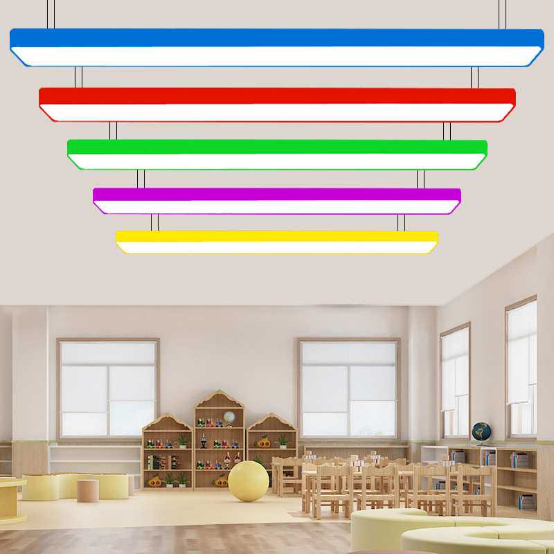 长方形led灯具教室走廊过道早教培训母婴店游乐商场造型长条吊灯