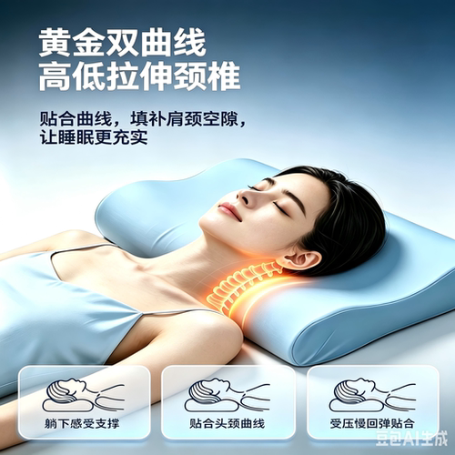 宝轻松学生宿舍高低枕头颈椎助睡眠记忆棉枕芯枕头套送礼物