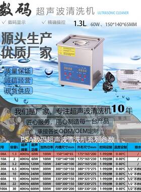 小型数码牙科超声波清洗机钟表珠宝实验室清洗PS-08A