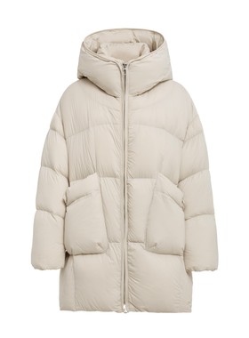 【甜甜专享】冬季加厚时尚百搭休闲连帽宽松女士中长款羽绒