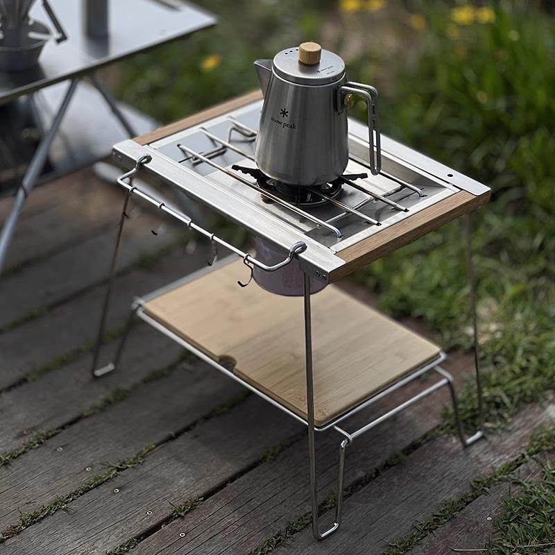 诧祭户外一单元小桌IGT双层置物架适配雪峰/喜登乐配件二单元桌子