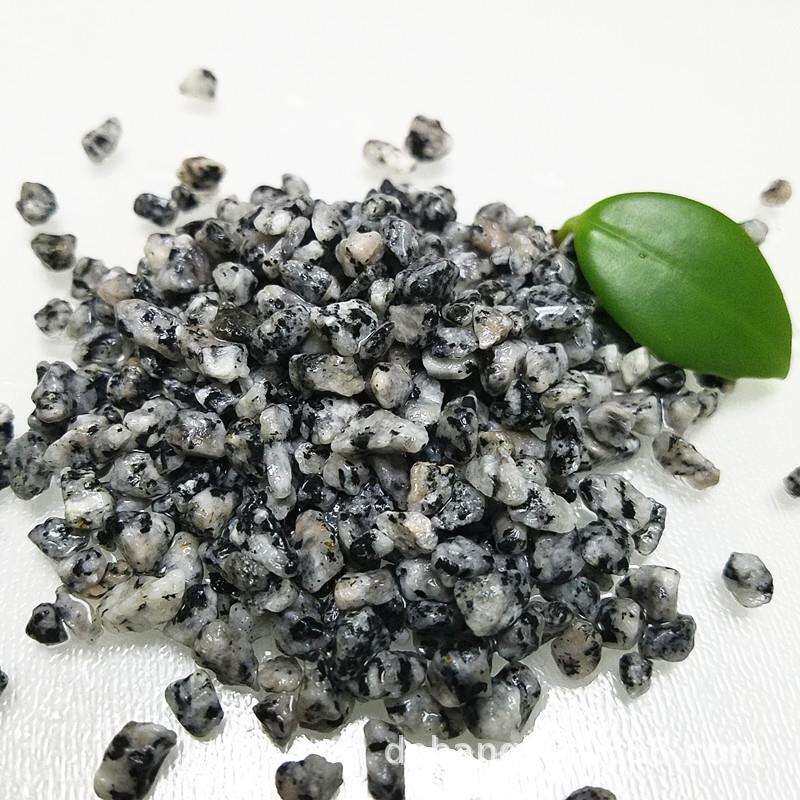 德邦 黑白花水洗石 芝麻灰石子 透水胶粘石 园林铺路小碎石