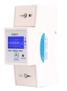 DDS015按键清零复位背光显示单相家用导轨电度表电能表5-80A 230V
