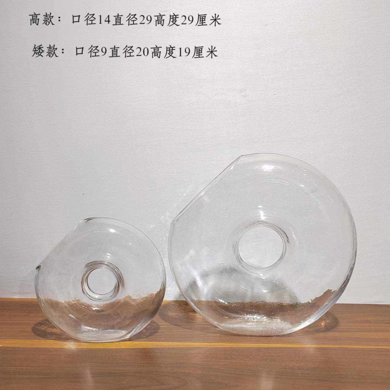 透明简约创意中孔斜口玻璃花瓶家居样板房水养绿萝阳台花器摆件,模玩/动漫/周边/娃圈三坑/桌游,模型制作工具/辅料耗材,淘宝优惠券,粉丝福利购,淘宝优惠卷