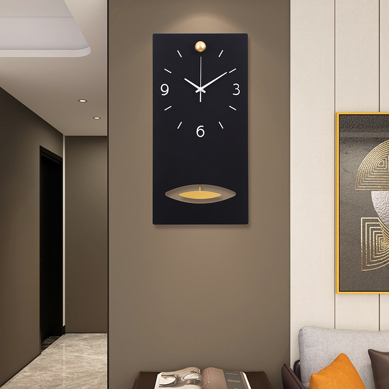 时钟挂钟客厅现代简约长型极简家用挂表时尚竖款网红创意轻奢钟表