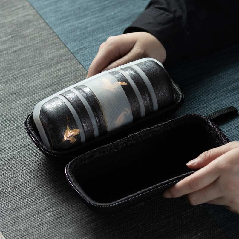 同心杯便携式套装快客杯旅行茶具家用一壶四杯户外旅游泡茶具