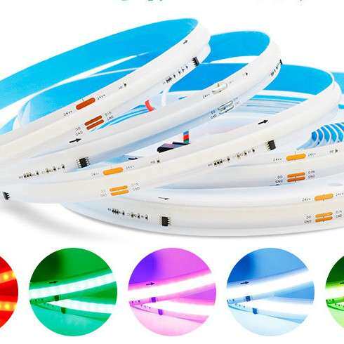 COB低压自粘led12v720灯幻彩ws2811可编程跑马CCT流水rgb氛围灯带
