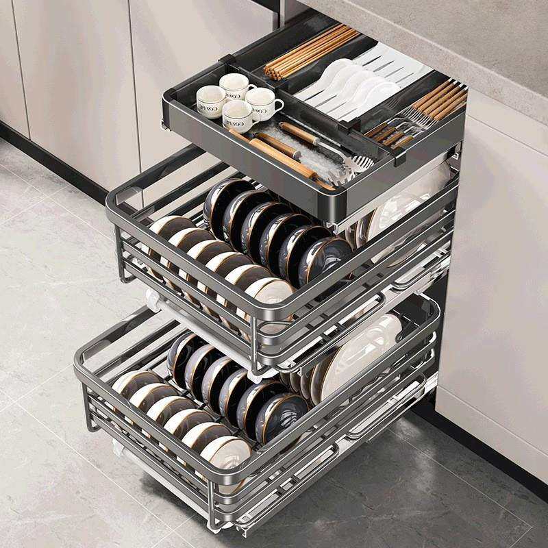 不锈钢小尺寸单门橱柜拉篮厨房抽屉开门式碗碟盘架工具拉蓝阻尼轨,模玩/动漫/周边/娃圈三坑/桌游,模型制作工具/辅料耗材,淘宝优惠券,粉丝福利购,淘宝优惠卷