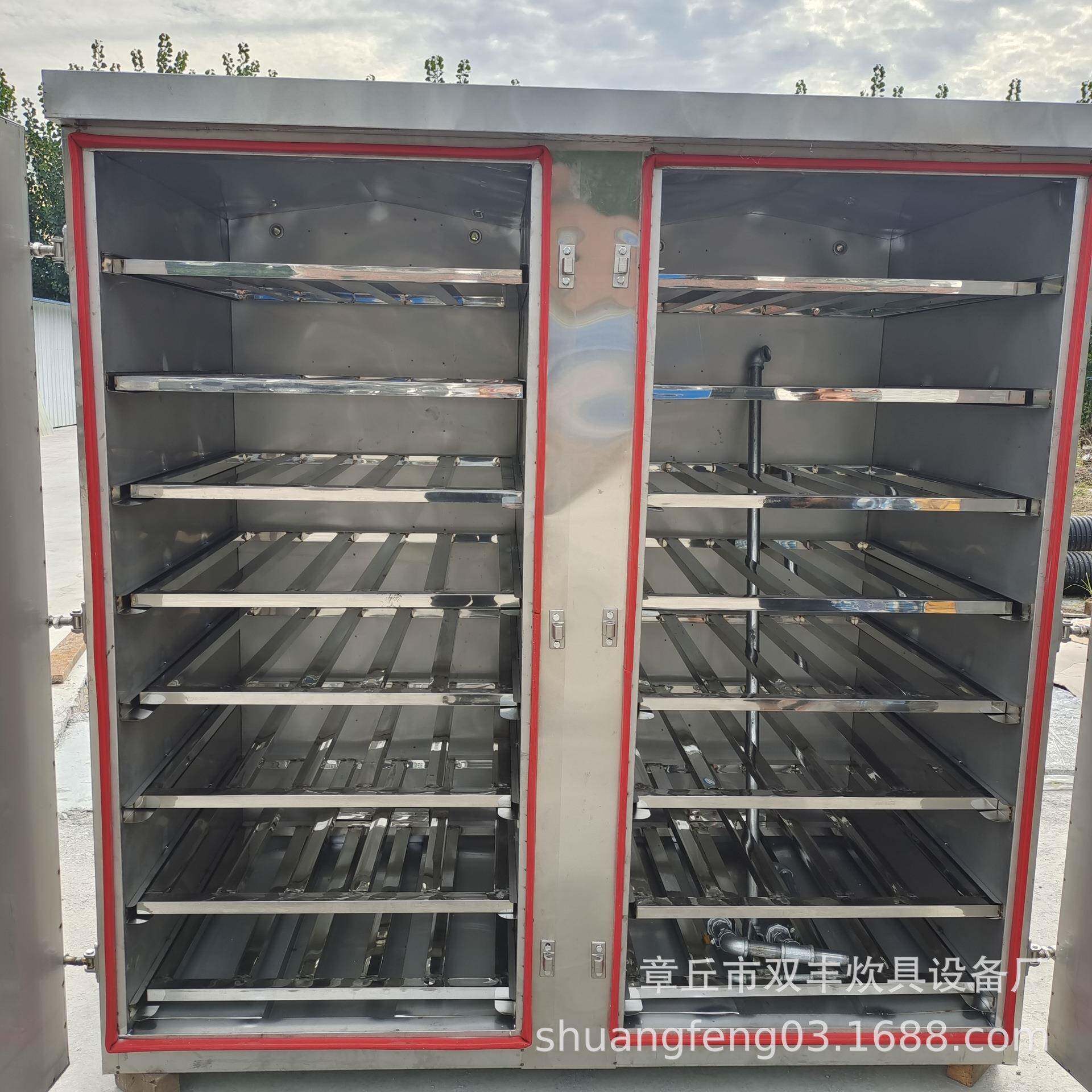 供应电脑操控蒸房双门72盘醒蒸一体馒头蒸房酒店双门双车蒸房