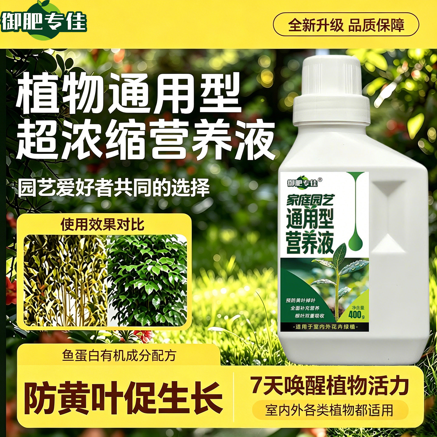御肥专佳植物浓缩营养液治黄叶
