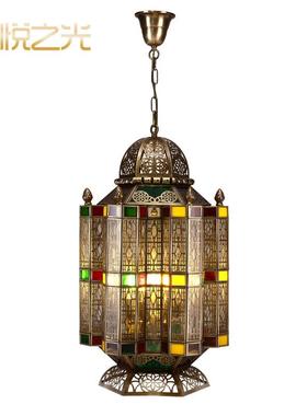 仿古欧式创意阳台吊灯铜灯厅走廊过道吧餐焊灯锡灯简约DNU餐吊台