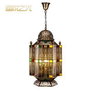 仿古欧式 创意阳台吊灯铜灯厅走廊过道吧餐焊灯锡灯简约DNU餐吊台