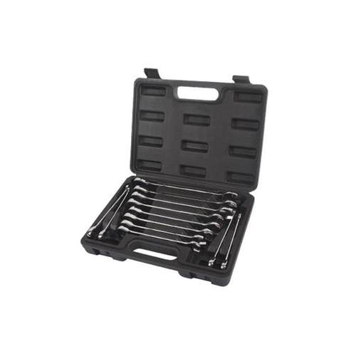 钢盾工具1用2件套公制精抛光0棘开两长快扳组套S0ISA1862