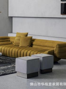 意大沙利bax22939ter科极简技布艺墅沙发设计师创意家具香蕉床别