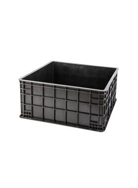 直销防静方电塑帯盖周37632料转箱长整理收纳黑色塑料形通用周转