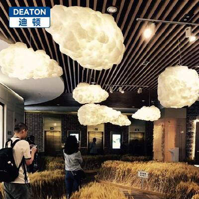 创云朵灯服装店铺29152橱窗吊灯餐灯饰网红棉花云彩灯装意厅饰云